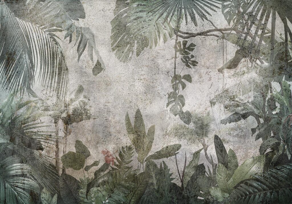 Fotobehang - Rain Forest in the Fog