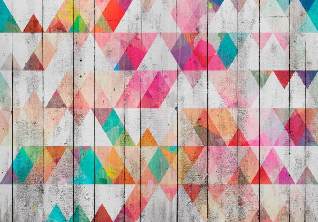 Fotobehang - Rainbow Triangles - Afbeelding 2