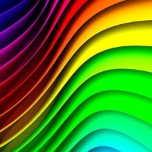 Fotobehang - Rainbow Waves