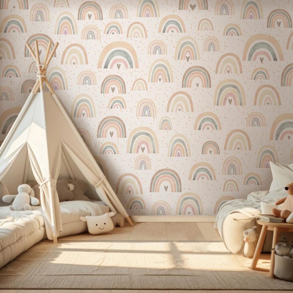 Fotobehang - Rainbows and Hearts - Afbeelding 2