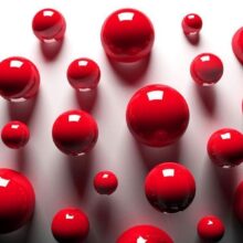 Fotobehang - Red Balls