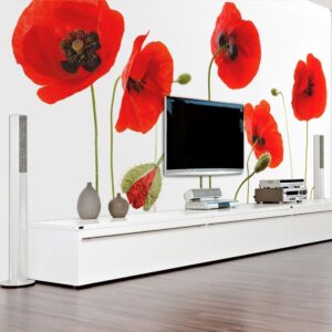 Fotobehang - Red poppies, summertime reminiscence