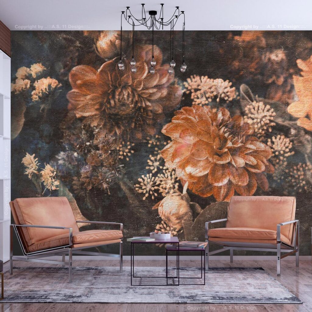 Fotobehang - Retro Flowers - Third Variant