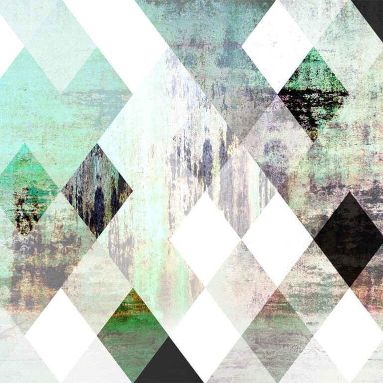 Fotobehang - Rhombic Chessboard (Green)