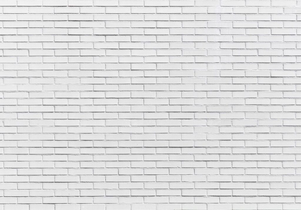 Fotobehang - Snow Brick - Pattern Imitating a Brick Wall in White