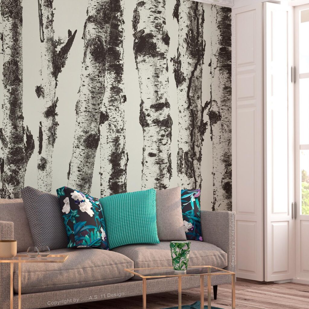 Fotobehang - Stately Birches - First Variant - Afbeelding 2