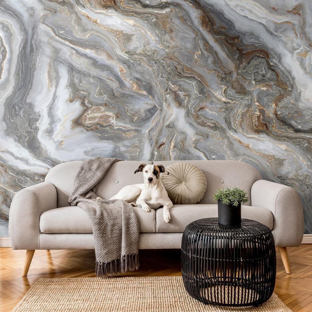 Fotobehang - Stone Abstractions - Marble Textures in Neautral Tones - Afbeelding 2