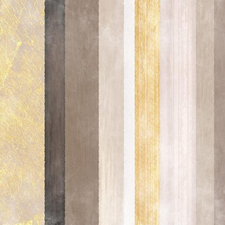 Fotobehang - Striped pattern - abstract background in various stripes with gold pattern