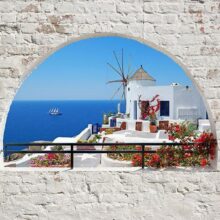 Fotobehang - Summer in Santorini