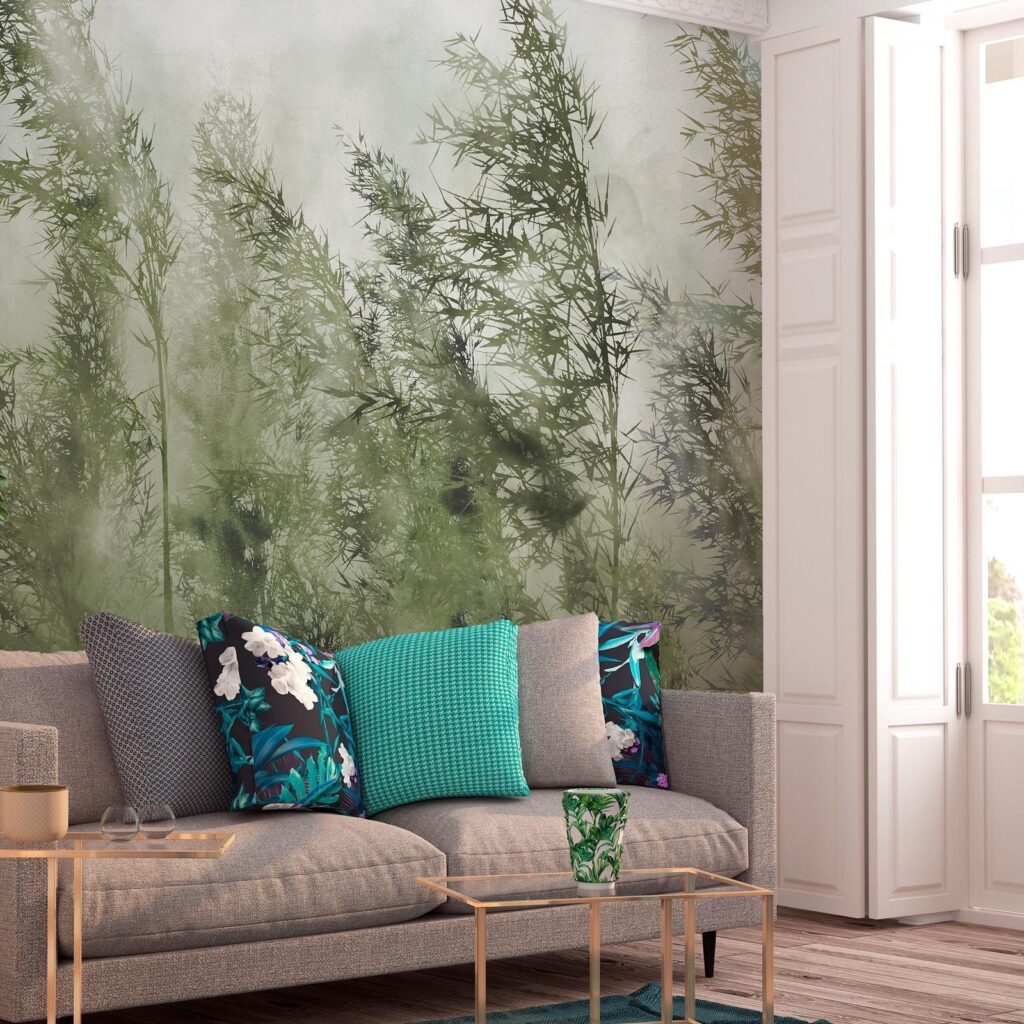 Fotobehang - Tall Grasses - Green - Afbeelding 2