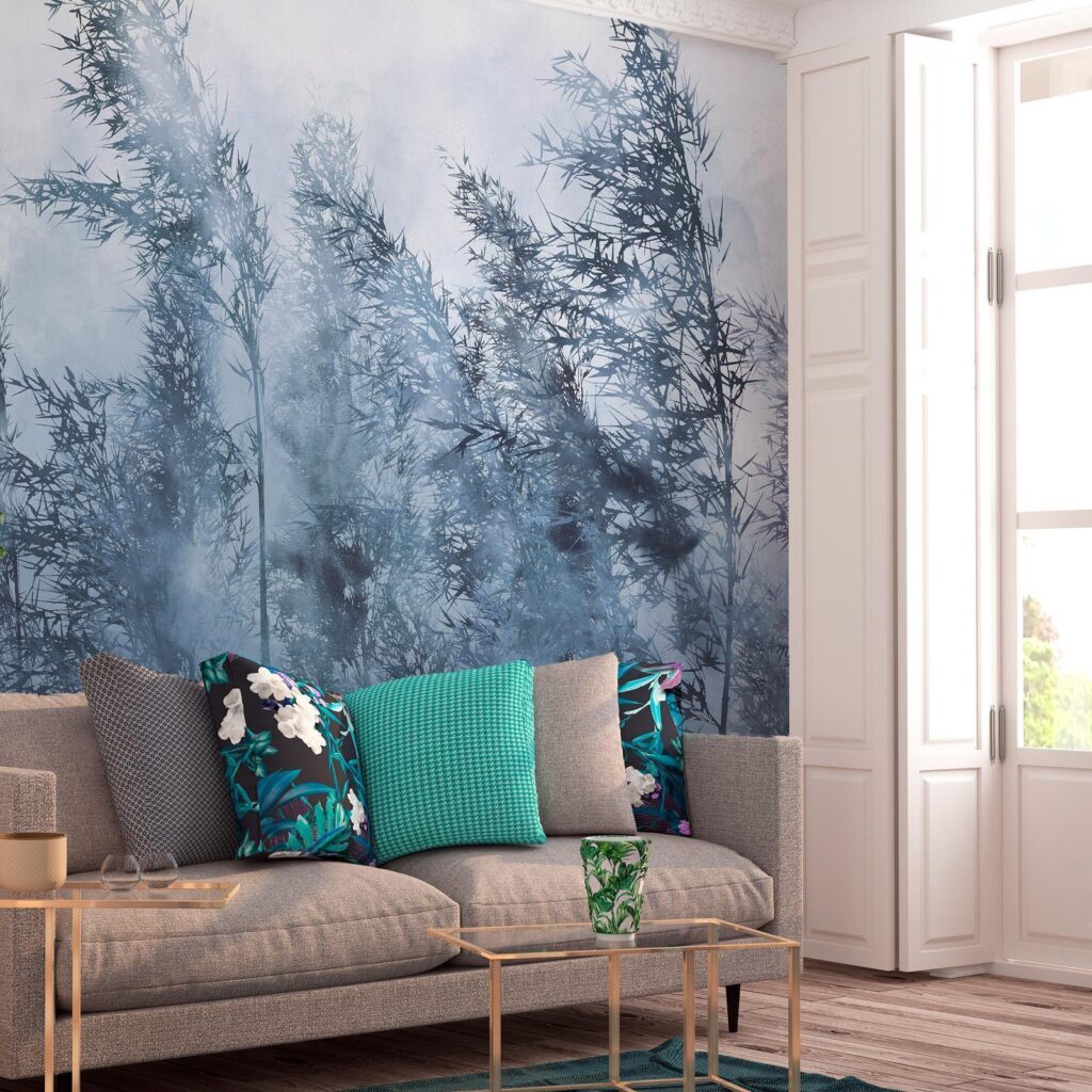 Fotobehang - Tall Grasses - Grey - Afbeelding 2