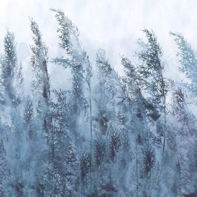 Fotobehang - Tall Grasses - Grey