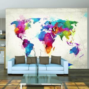 Fotobehang - The map of happiness