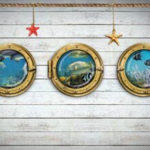 Fotobehang - Tree portholes
