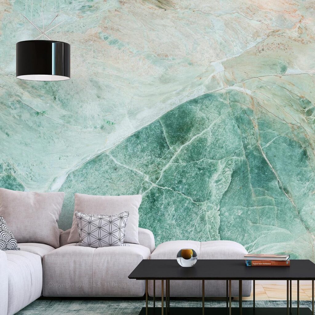 Fotobehang - Turquoise Marble