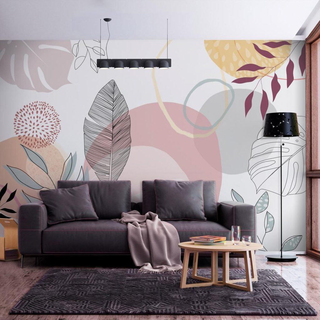 Fotobehang - Vegetable Line Art - Afbeelding 2