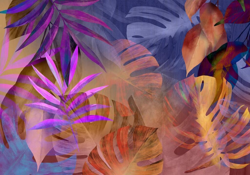 Fotobehang - Vigorous Leaves - Third Variant