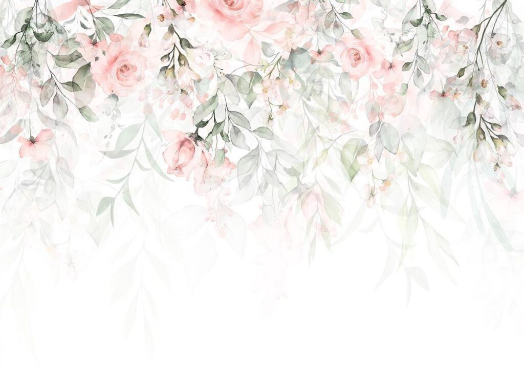 Fotobehang - Waterfall of Roses - First Variant - Afbeelding 2