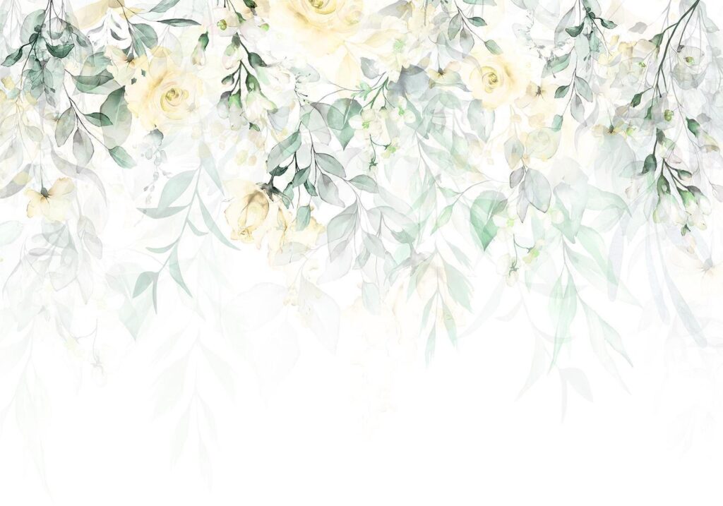 Fotobehang - Waterfall of Roses - Second Variant