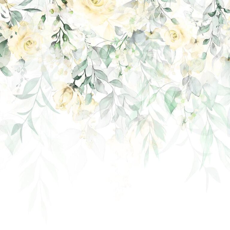 Fotobehang - Waterfall of Roses - Second Variant