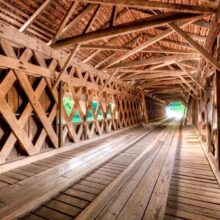 Fotobehang - Wooden Bridge