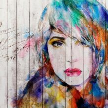 Fotobehang - Wooden Portrait