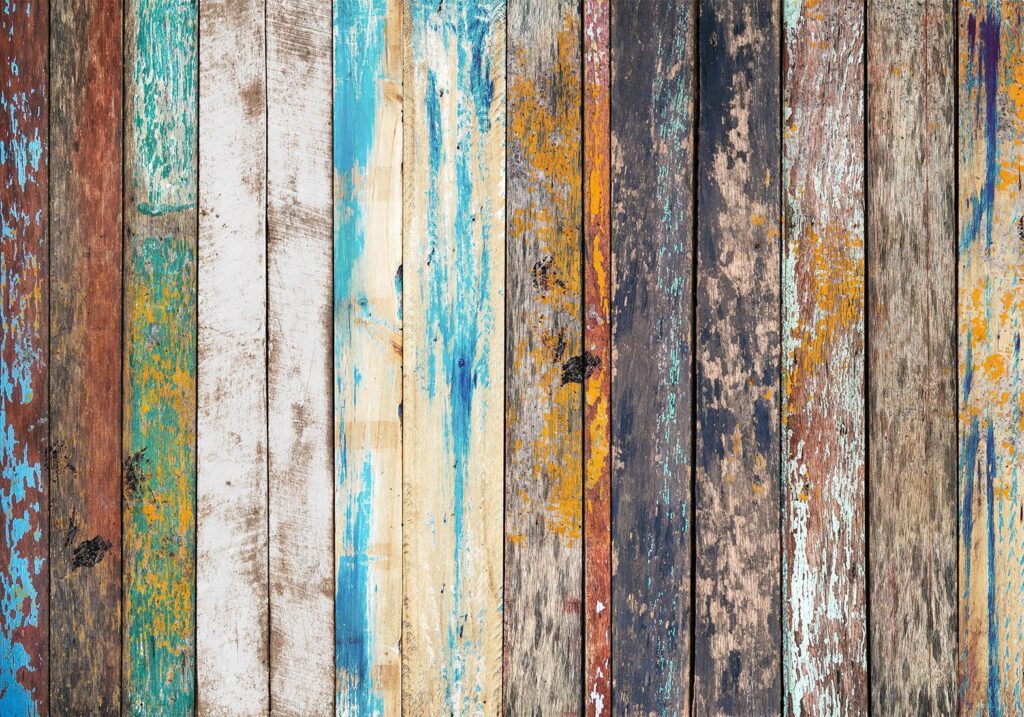 Fotobehang - Wooden Rainbow