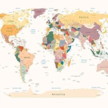 Fotobehang - World Map