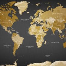 Fotobehang - World Map: Modern Geography