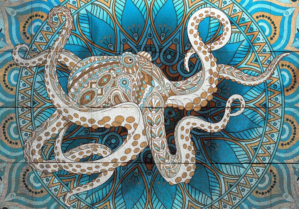 Fotobehang - Zen Octopus - Afbeelding 2