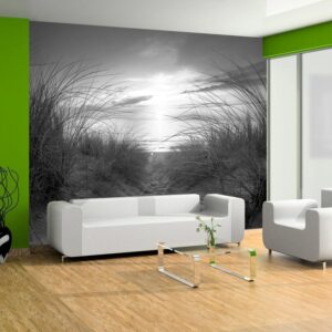 Fotobehang - beach (black and white)