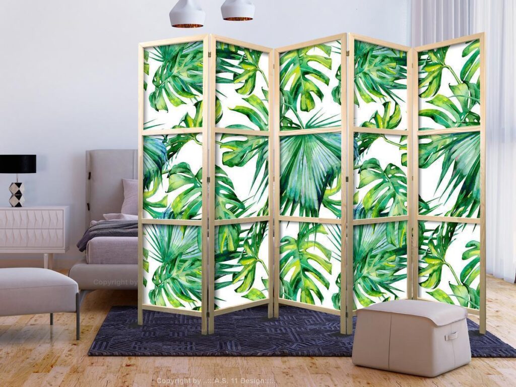 Japans kamerscherm - Monstera and Palm Leaves II