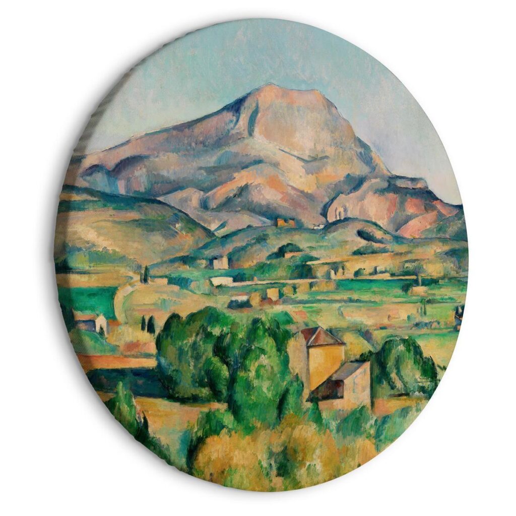 Rond schilderij - Mont Sainte-Victoire (Paul Cézanne) - Afbeelding 2