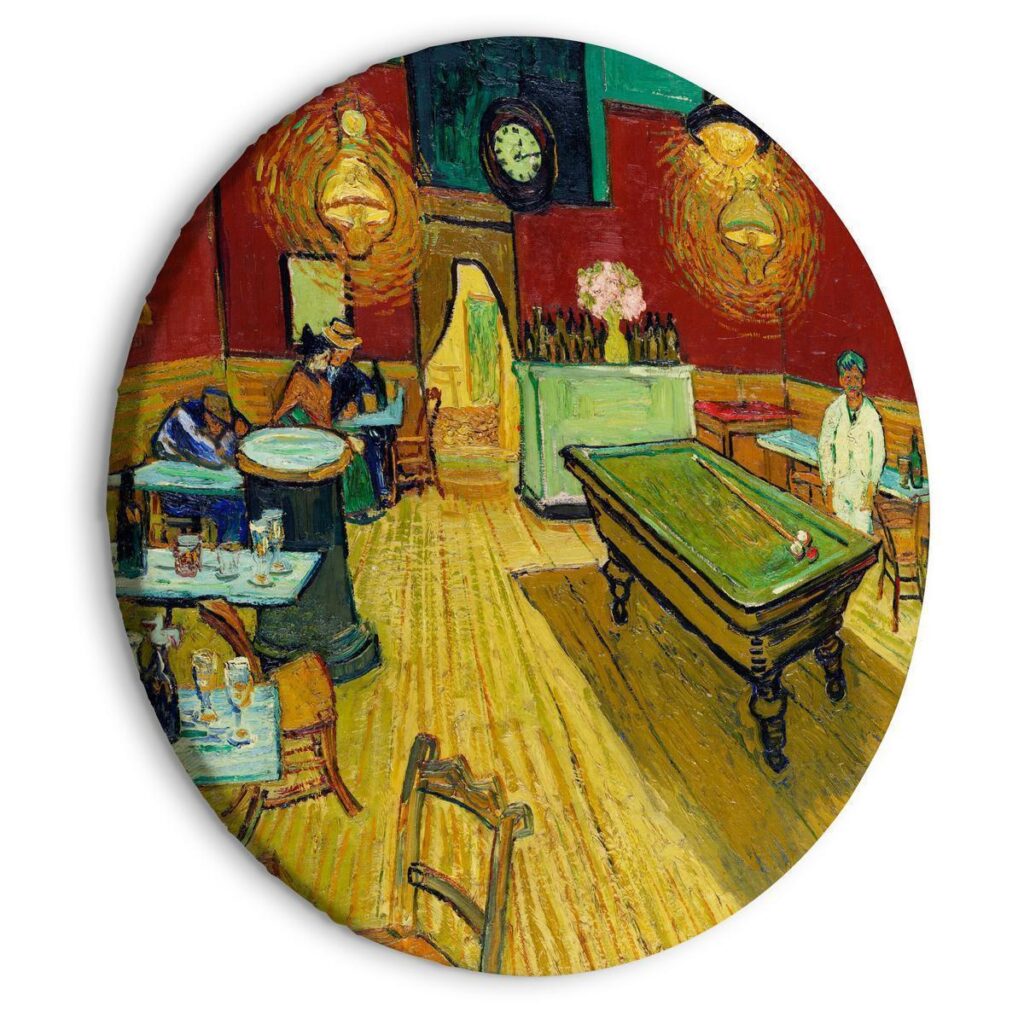 Rond schilderij - The Night Café (Vincent van Gogh) - Afbeelding 2