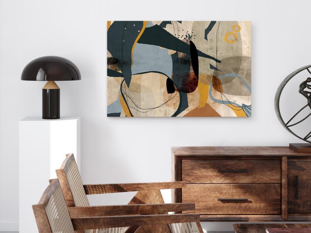 Schilderij - Abstract Conglomerate (1 Part) Wide