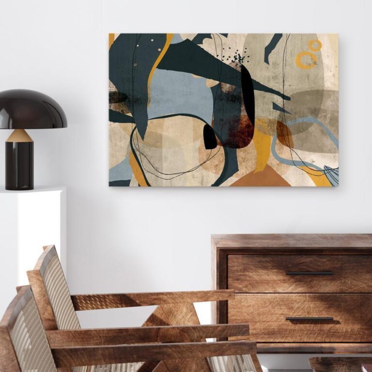 Schilderij - Abstract Conglomerate (1 Part) Wide