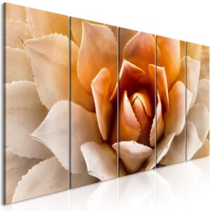 Schilderij - Agave (5 Parts) Narrow Orange