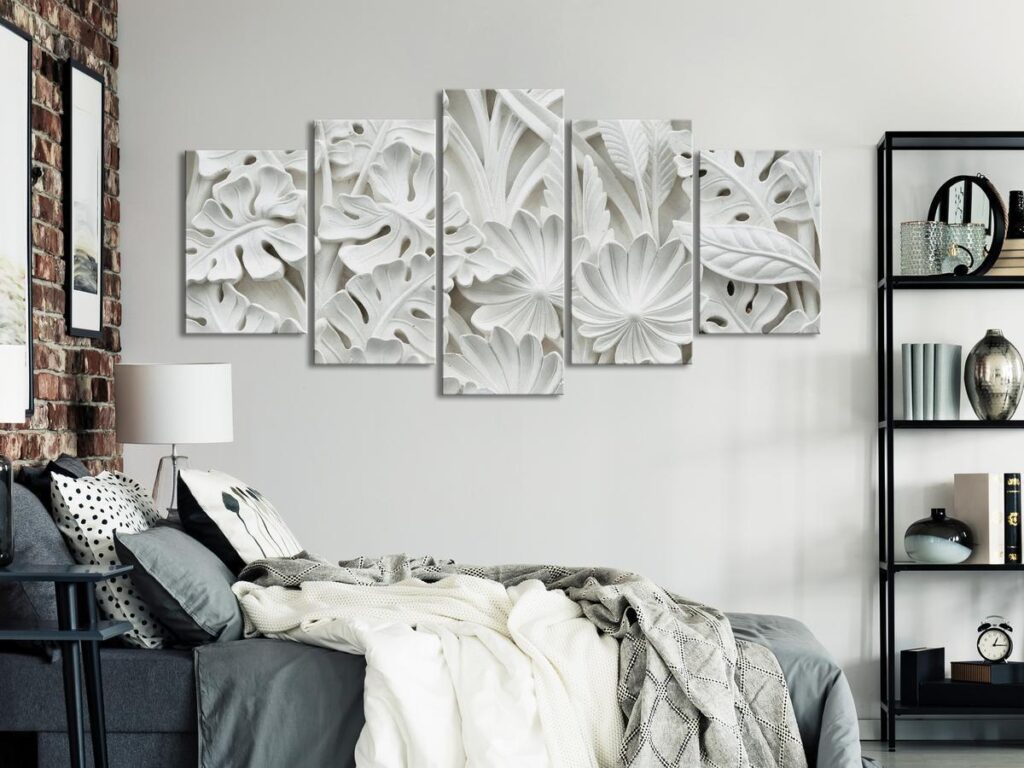 Schilderij - Alabaster Garden (5 Parts) Wide - Afbeelding 2