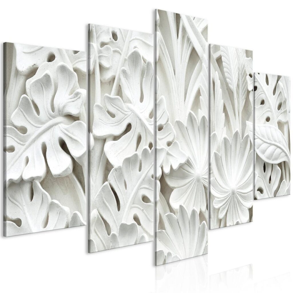 Schilderij - Alabaster Garden (5 Parts) Wide
