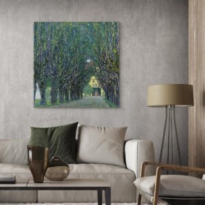 Schilderij - Alley of Trees in the Park at the Kammer Castle Art