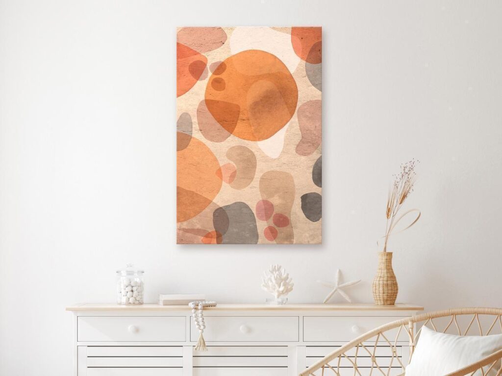 Schilderij - Amber Kaleidoscope (1 Part) Vertical - Afbeelding 2