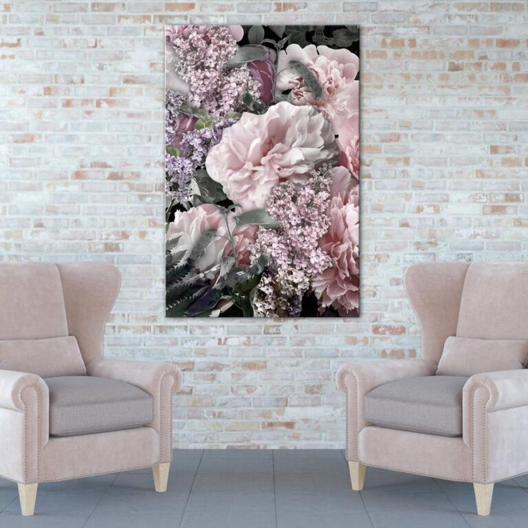 Schilderij - Among Flowers (1-part) - Blooming Plants in Nature's Colors
