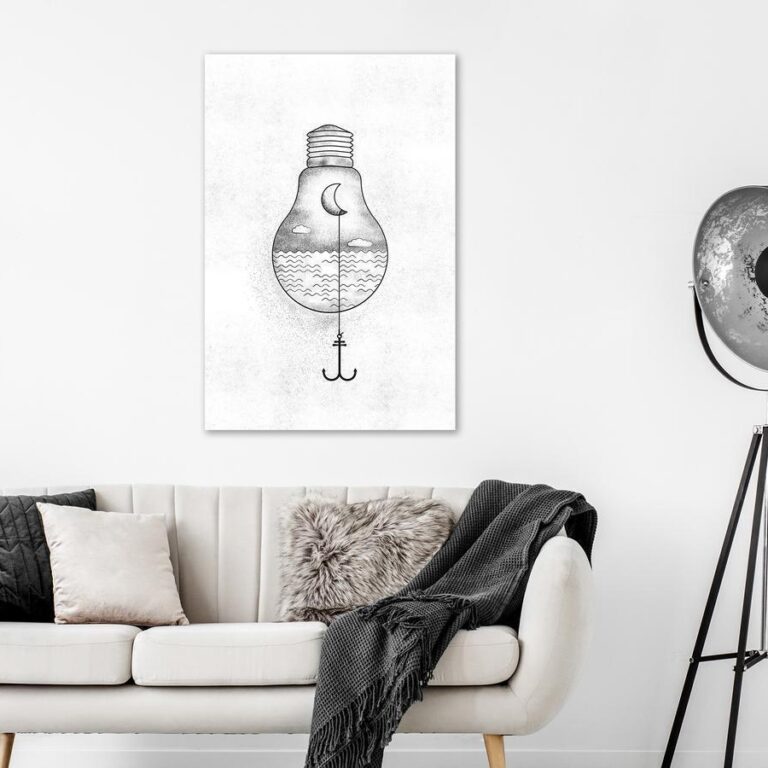Schilderij - Anchored Moon (1 Part) Vertical