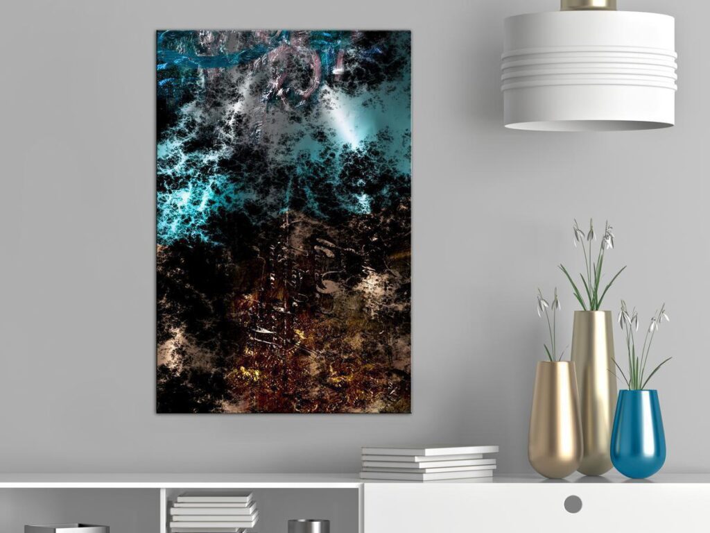 Schilderij - Andromeda (1 Part) Vertical