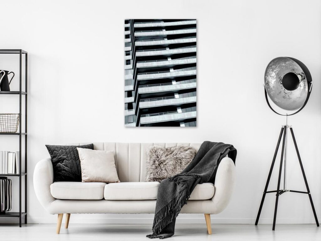 Schilderij - Architectural Raster (1 Part) Vertical