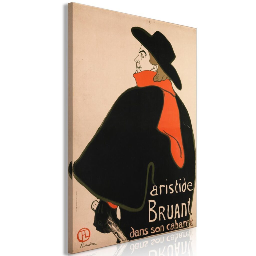 Schilderij - Aristide Bruant: Dans son cabaret (1 Part) Vertical - Afbeelding 2