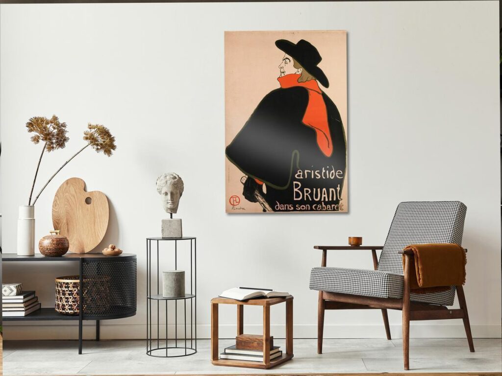 Schilderij - Aristide Bruant: Dans son cabaret (1 Part) Vertical
