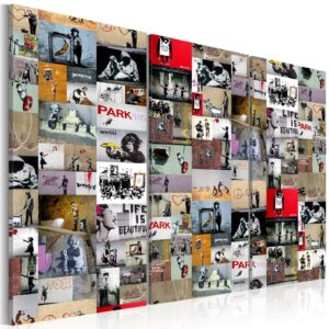 Schilderij - Art of Collage: Banksy III