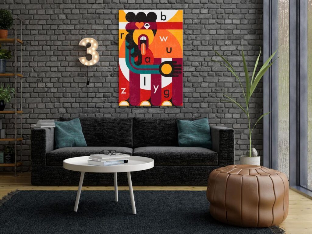 Schilderij - Art of Design (1 Part) Vertical