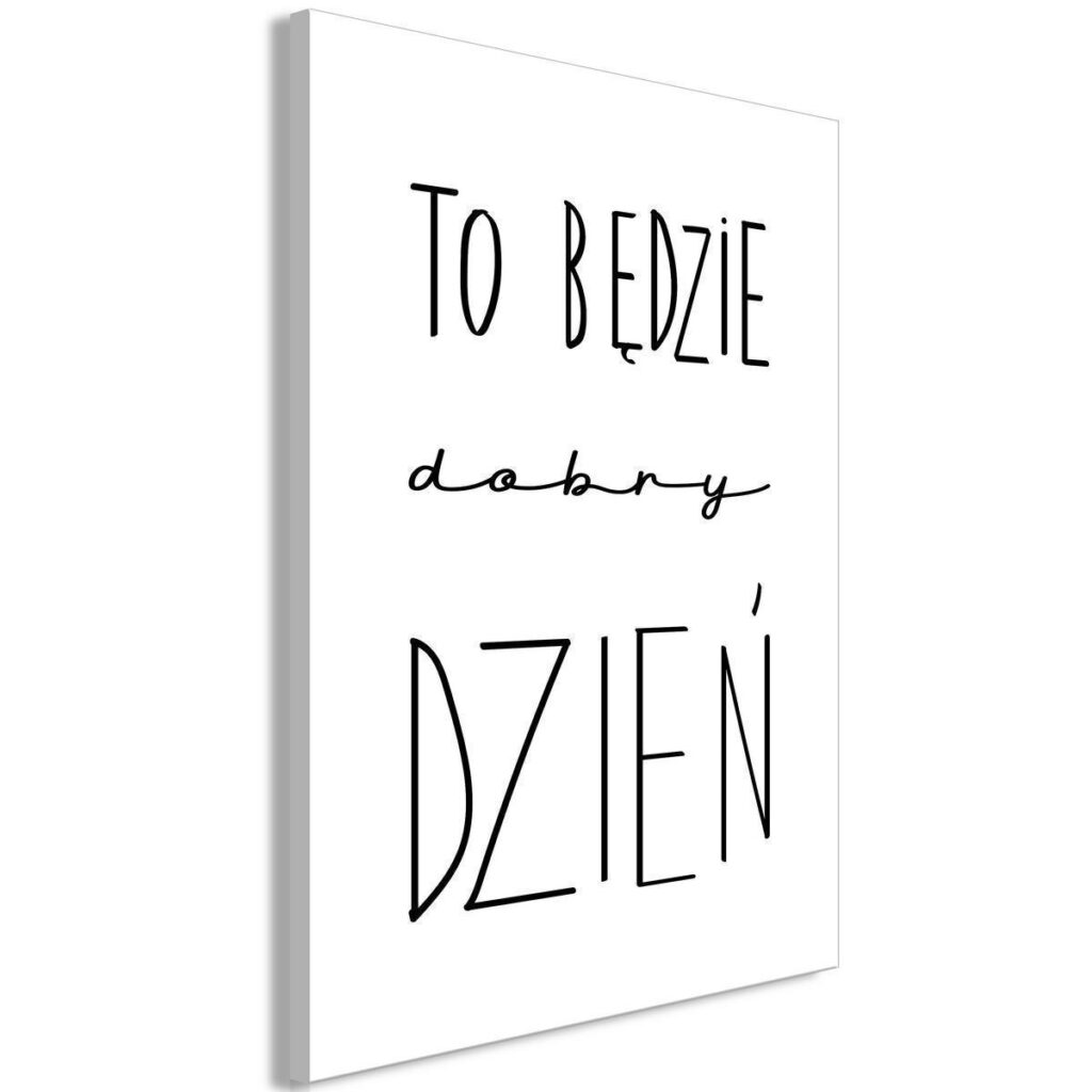 Schilderij - Art of Words (1-part) - Inspirational Black Text on White - Afbeelding 2